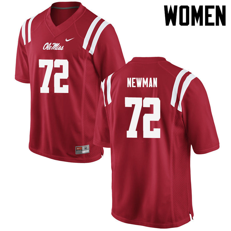 Royce Newman Ole Miss Rebels NCAA Women's Red #72 Stitched Limited College Football Jersey RXP5258IU